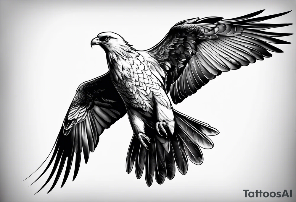 Dove and Eagle fly side by side tattoo idea