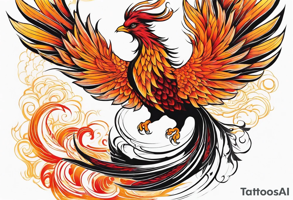 Phoenix rising tattoo idea