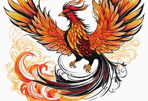Phoenix rising tattoo idea