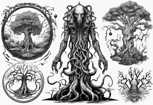 Nyarlathotep them
with tree tattoo idea