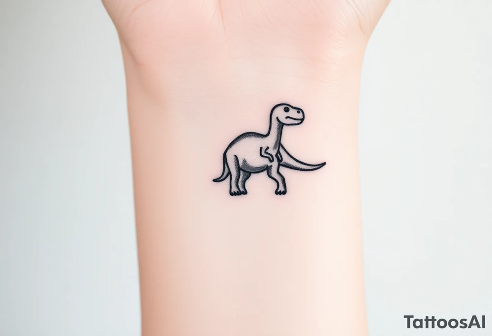 a baby brontosaurus tattoo idea
