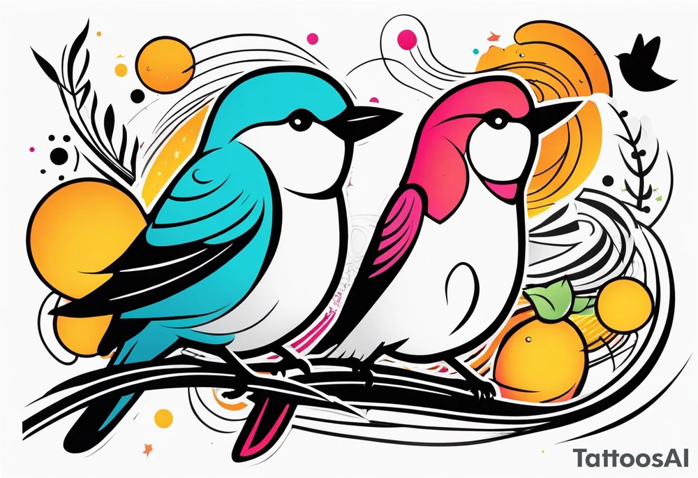 Simple birds tattoo idea
