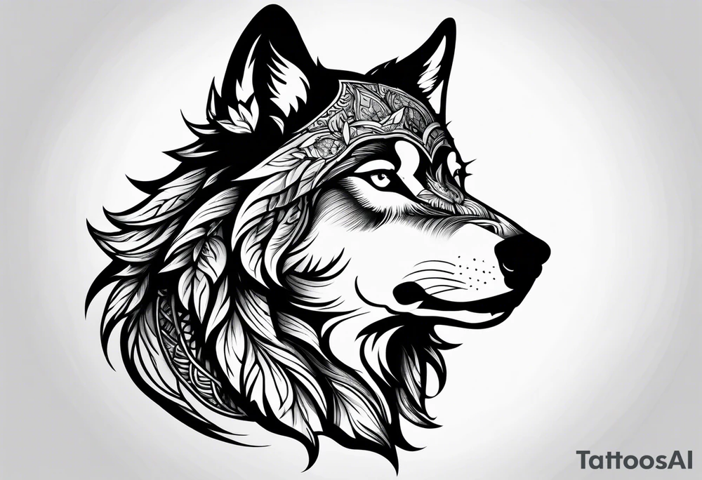 Wolf tattoo idea