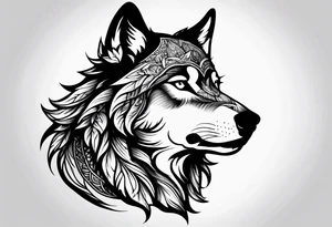 Wolf tattoo idea