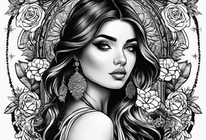 girl with tattoos tattoo idea