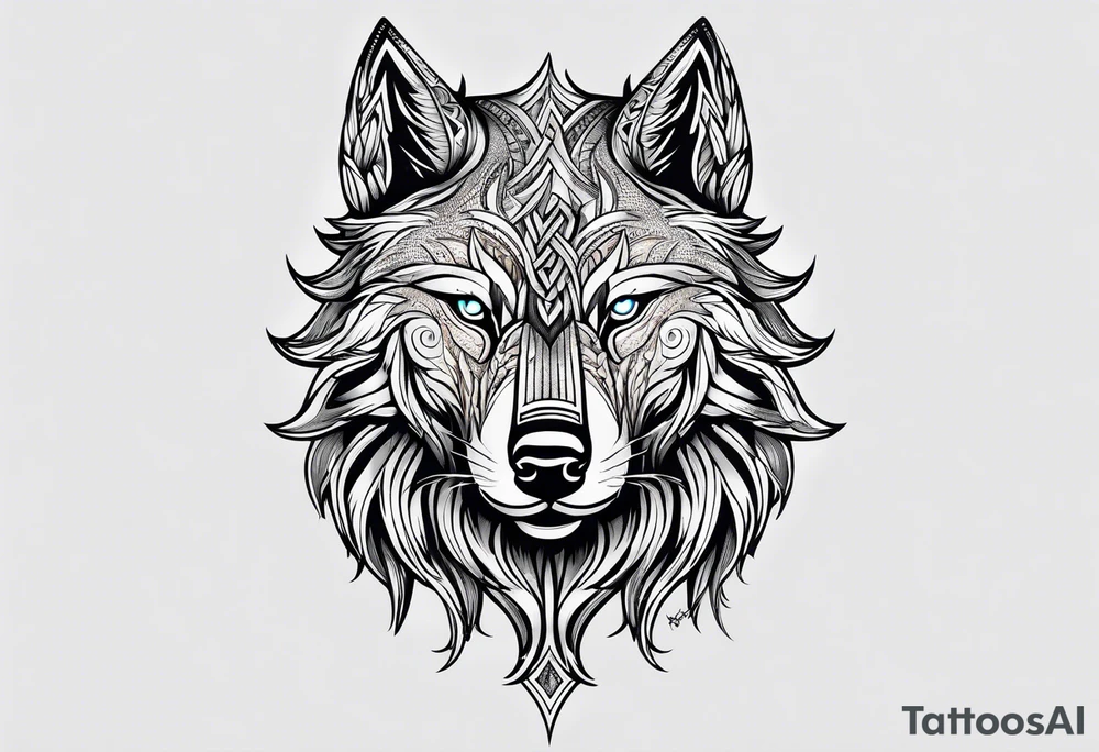 Viking Wolf tattoo idea