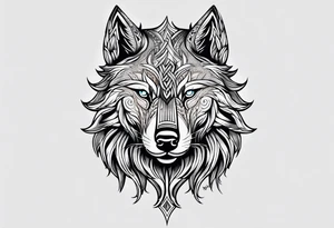 Viking Wolf tattoo idea