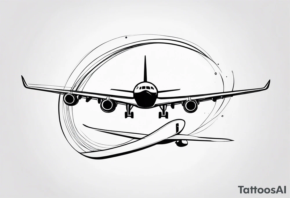 Infinity symbol with letter R & P and simple airplane flying tattoo idea Infinity symbol with letter R & P and simple airplane flying tattoo idea