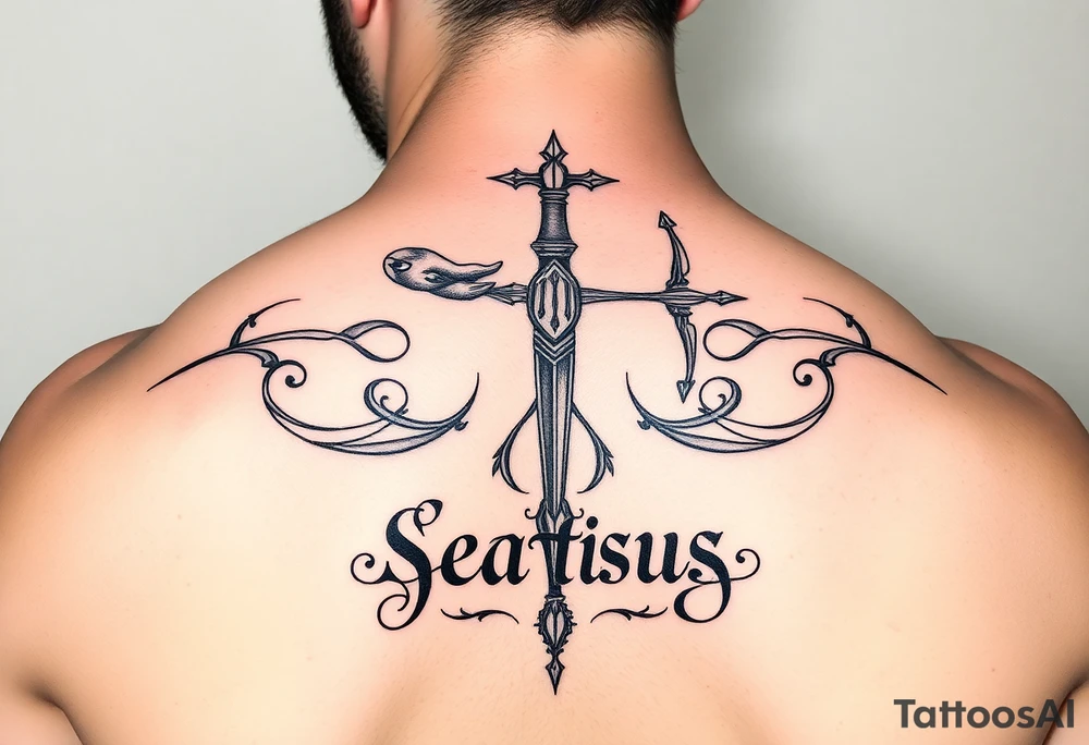 Sexy Sagittarius December 6th with the name genesis tattoo idea