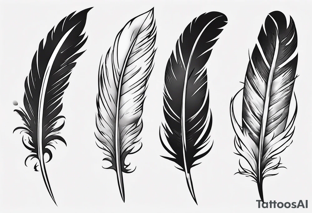 burning feather tattoo idea
