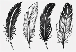 burning feather tattoo idea