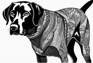 Black Labrador tattoo idea
