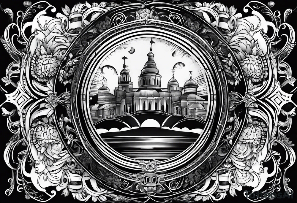 Music, god, art, family, American football tattoo idea
