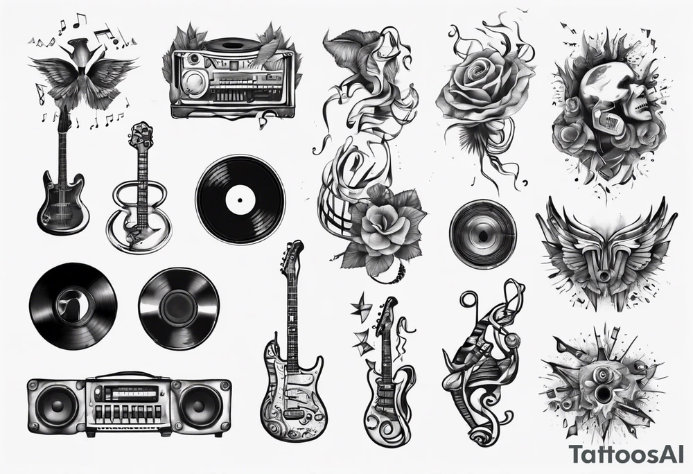 music sound tattoo idea