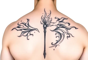 Fire staff spinning tattoo idea