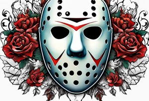 Friday the 13th mask, 13 in the mask tattoo idea