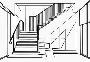 Staircase outline minimalist and simple tattoo idea