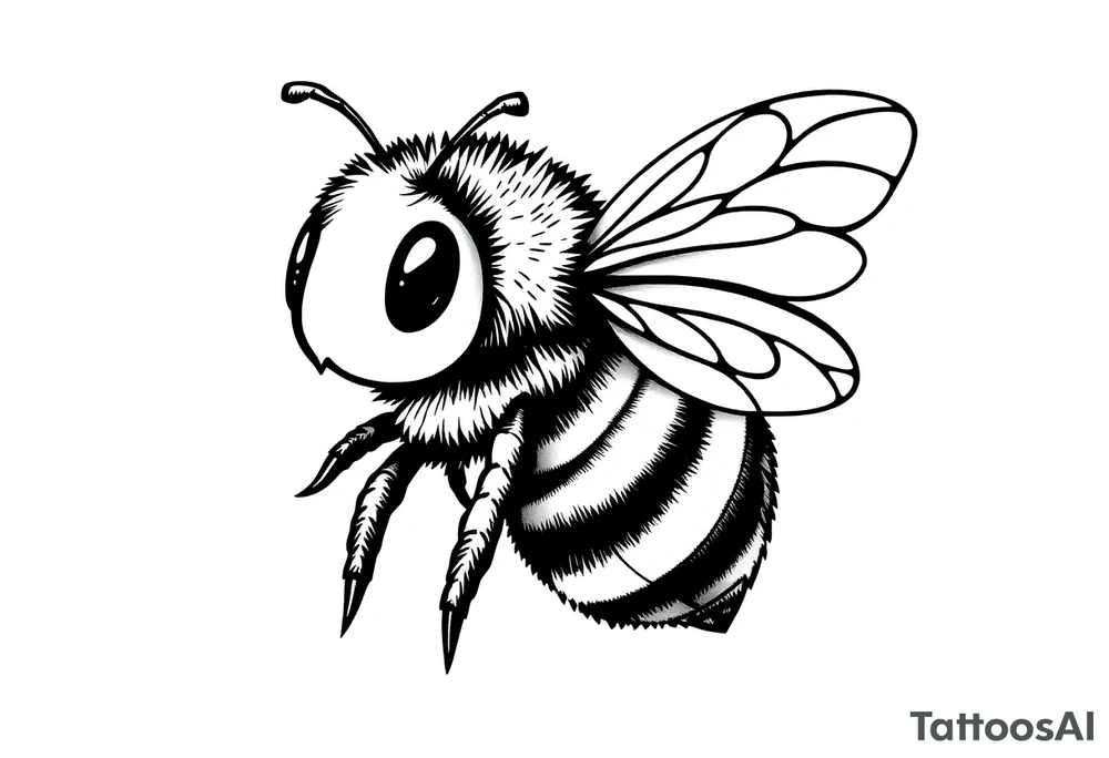 Cute bee tattoo idea