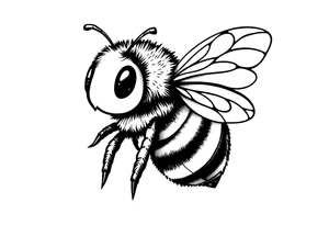 Cute bee tattoo idea