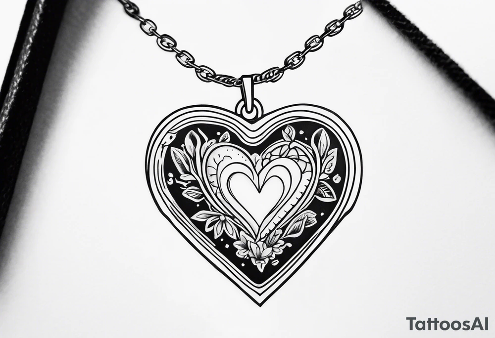 necklace heart locket with two couple inside tattoo idea necklace heart locket with two couple inside tattoo idea