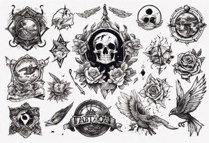 I want a tattoo that tells a story to cover my chest. Work with narrative elements, such as symbols or scenes, to create a cohesive and storytelling design. tattoo idea