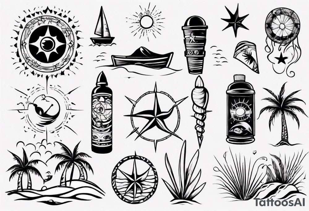 beach tattoo idea