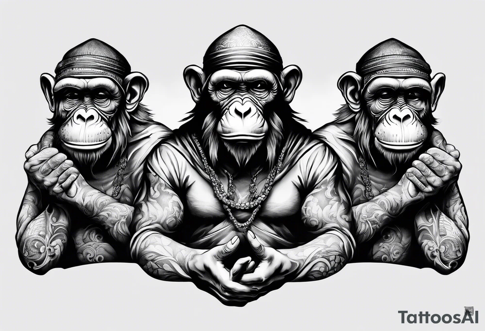 See no evil hear no evil speak no evil tattoo idea