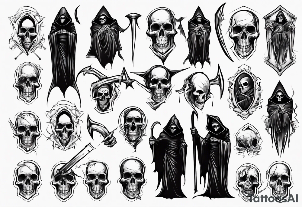 sexy grim reaper tattoo idea