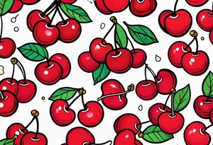 Cherries with candy tattoo idea