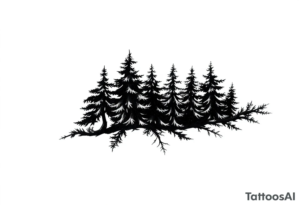 Coniferouse formstabil silhouette forearm tattoo tattoo idea Coniferouse formstabil silhouette forearm tattoo tattoo idea
