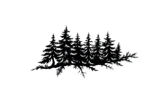 Coniferouse formstabil silhouette forearm tattoo tattoo idea