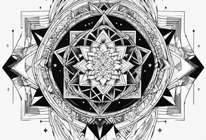 geometric universe tattoo idea