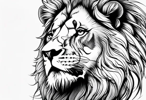 gothic lion tattoo idea