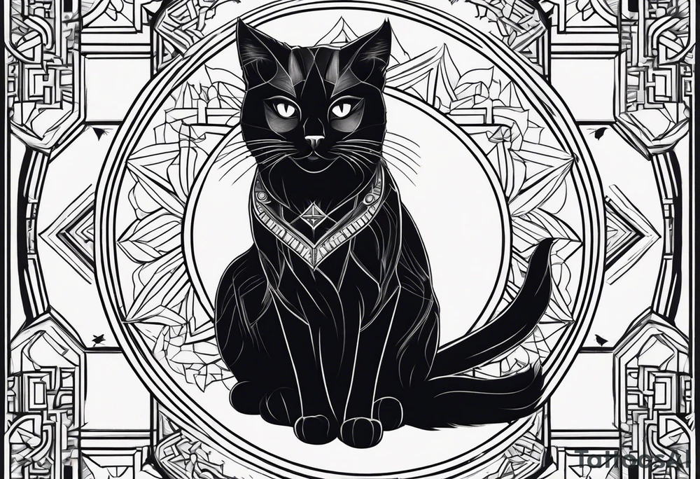 Black Cat tattoo idea