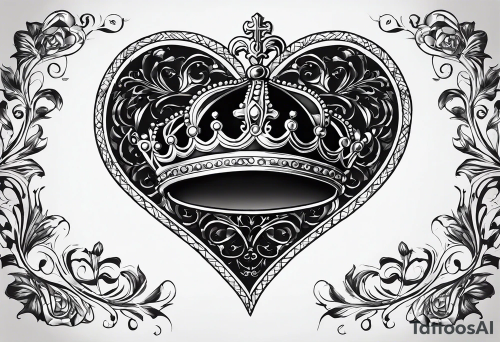 Corona de rey puesta en un corazón
Esqueletos pairaras y hadas tattoo idea