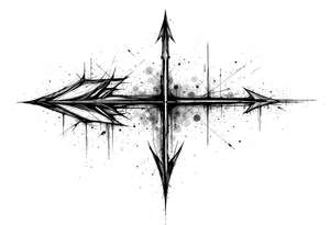 one  arrow  that look down tattoo idea