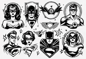 Young superhero tattoo idea