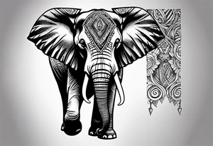 African elephant tattoo idea