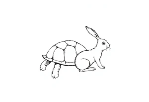 Tortoise and hare tattoo idea
