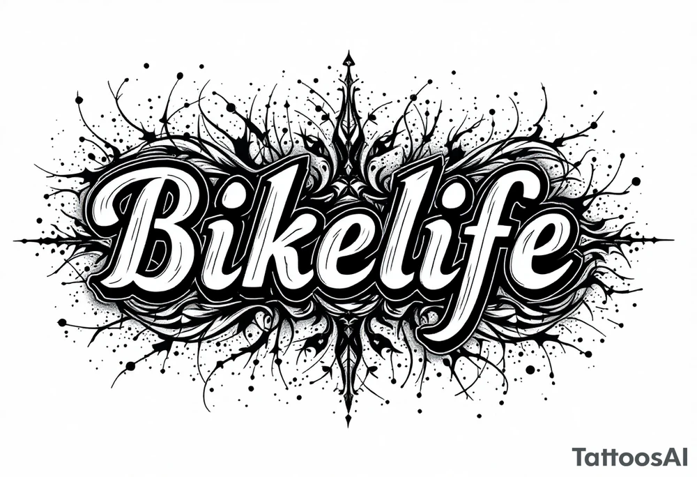 Bikelife tattoo simple text only tattoo idea