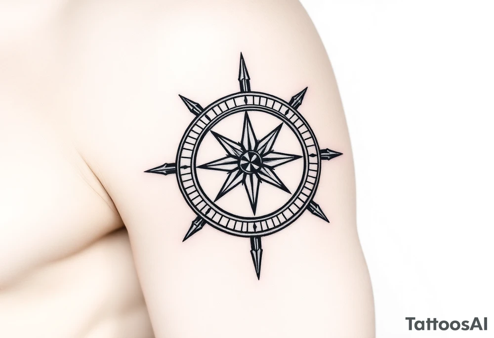 compass tattoo idea