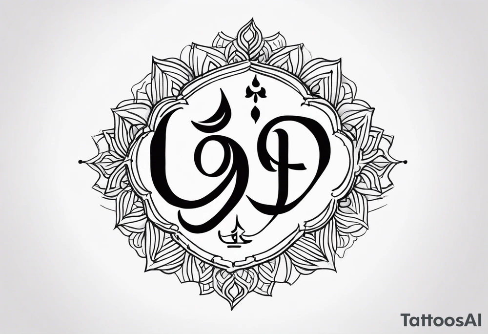 Tattoo ਨਿਰਭਉ ਨਿਰਵੈਰ written in Gurmukhi written text. tattoo idea