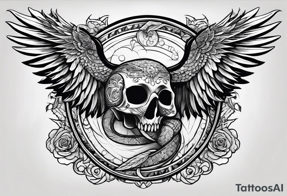 Serpent and the wings of night tattoo idea