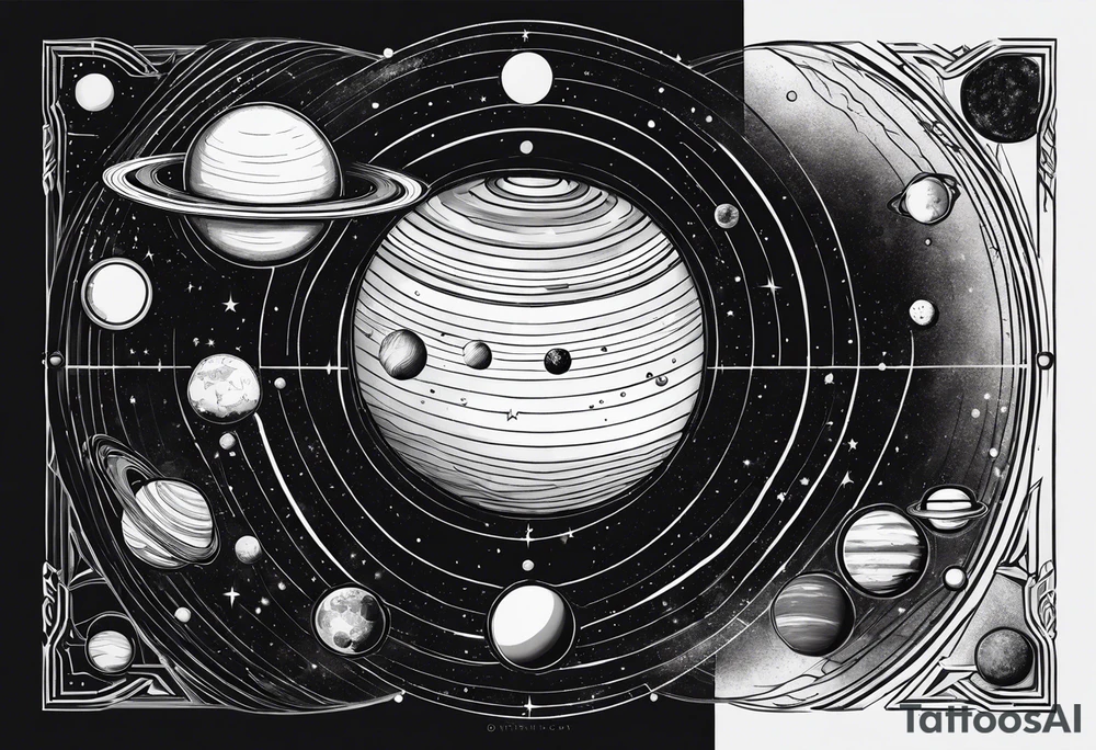 the solar system tattoo idea