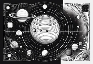 the solar system tattoo idea