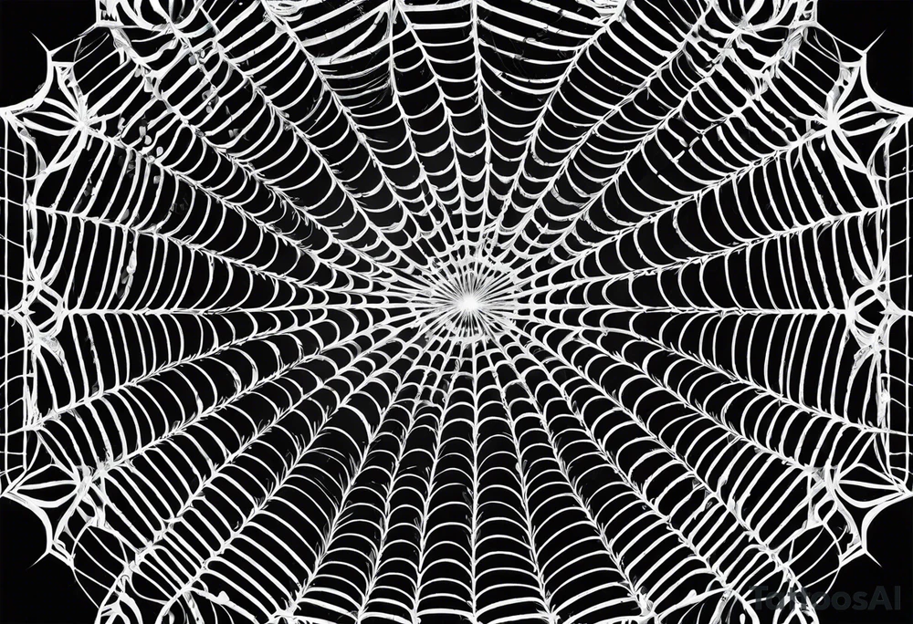 Symetrical spider web tattoo idea