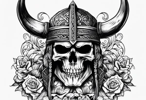 Viking skull tattoo idea