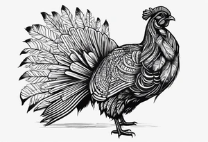 Wild turkey tattoo idea