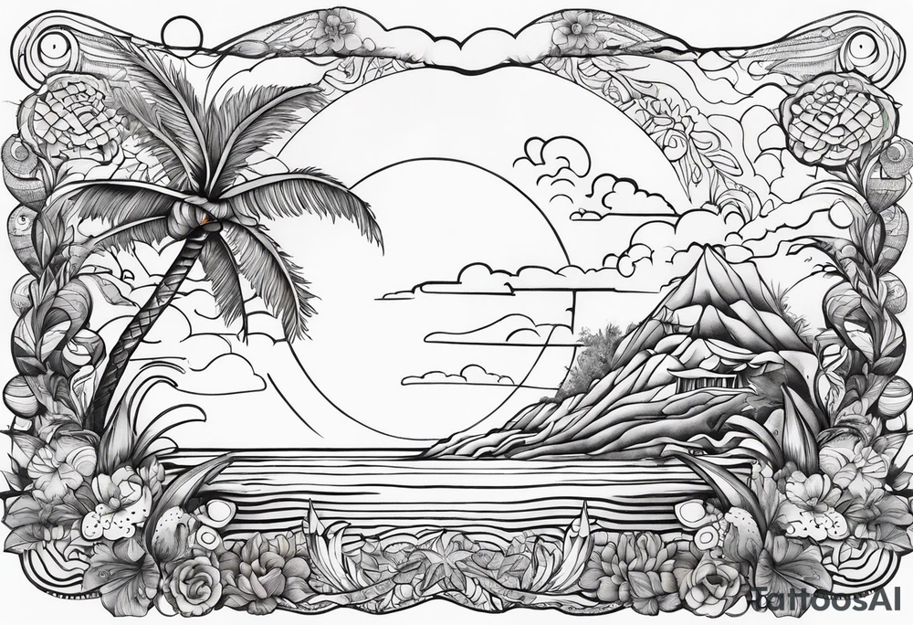 Beach tattoo idea