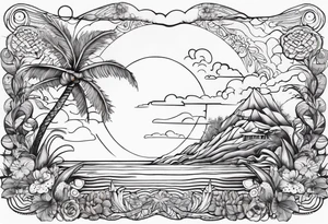 Beach tattoo idea